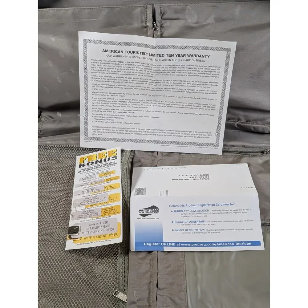 American Tourister Soft Sided Garment Bag Suit Carrier Hanging Travel Luggage...